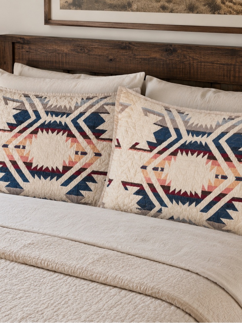Pendleton Standard Pillow Sham 20x26 Southwestern Cotton - Pair
